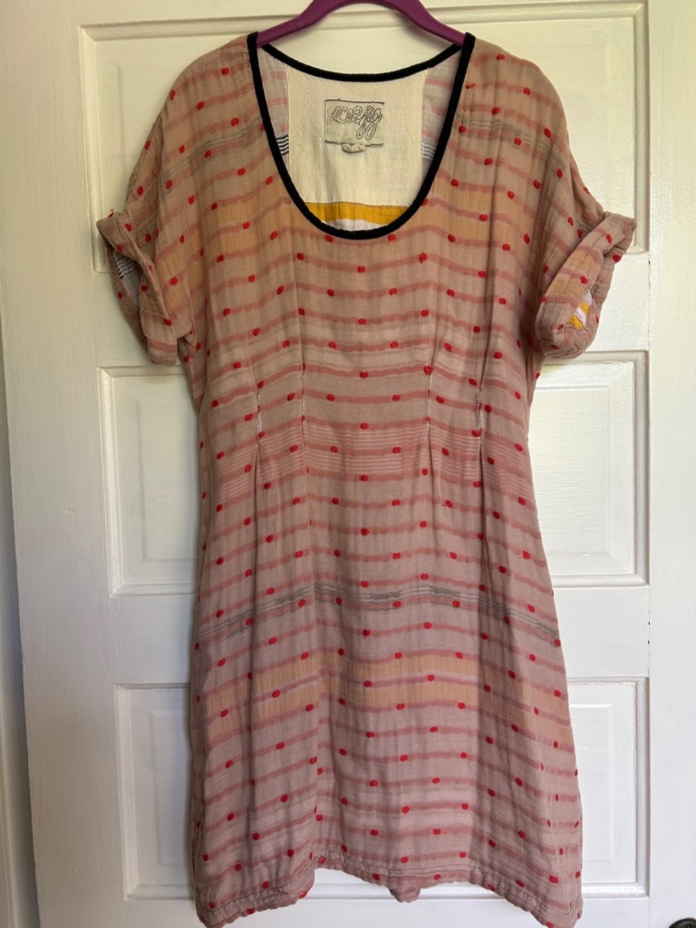 Ace & Jig Polka Dot Picnic Dress with Black Trim